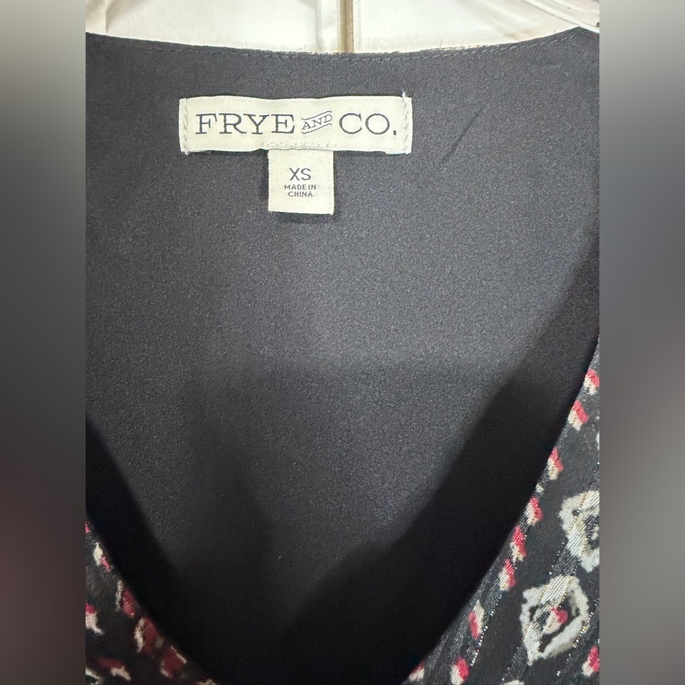 FRYE AND CO. Multicolor Paisley Long Sleeve Dress size XS New with tag - Picture 2 of 8